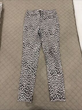 Tinseltown Black & White Leopard Print Skinny Pants